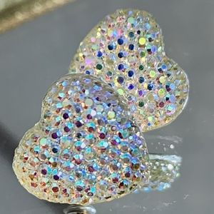 Sparkly heart earrings